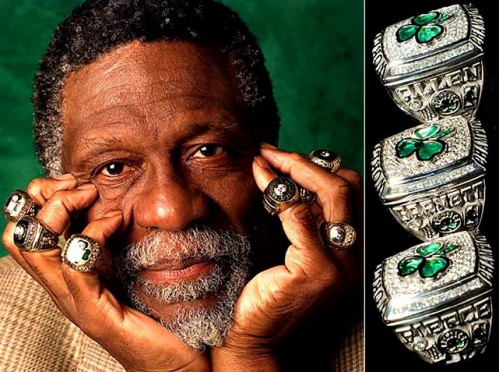 How many rings on sale does bill russell